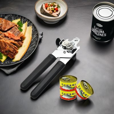 Gelast roestvrij staal handleiding kan opener huishoudelijke keuken aangepaste kleur plastic handvat