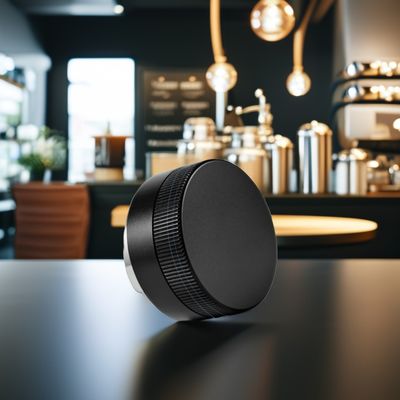 Zilveren metalen espresso-dispenser met instelbare diepte voor milieuvriendelijke koffiemolen