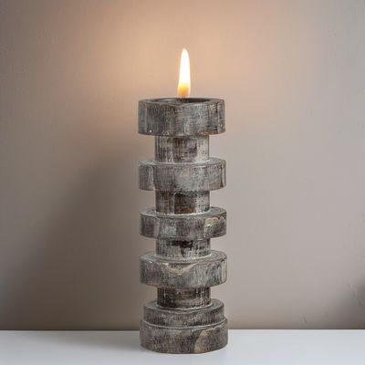 Gepersonaliseerde logo eind marmeren steen kandelaar houder voor thuis bruiloft of kerst decor