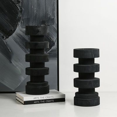Gepersonaliseerde logo eind marmeren steen kandelaar houder voor thuis bruiloft of kerst decor