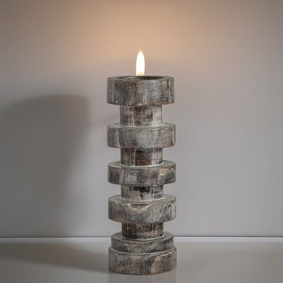 Handgemaakte moderne marmeren kaarshouder voor kerstfeest decoratie natuursteen stand