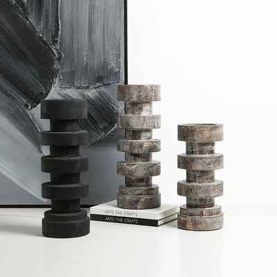 Gepersonaliseerde logo marmeren pilaar kaarshouder voor modern huis bruiloft kerst decor