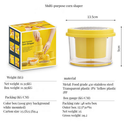 Design Home Plastic Cutter Groenten Fruit Maïs Scheller Stripper met Metal Cutter