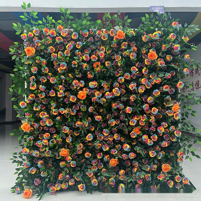 Moedersdag en trouwwagen 3D-doek bloemenmuurdecoratie met realistische groene planten