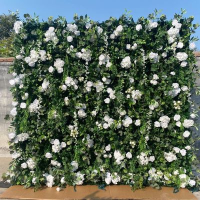 Moedersdag en trouwwagen 3D-doek bloemenmuurdecoratie met realistische groene planten
