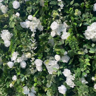 Moedersdag en trouwwagen 3D-doek bloemenmuurdecoratie met realistische groene planten