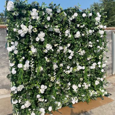 Moedersdag en trouwwagen 3D-doek bloemenmuurdecoratie met realistische groene planten