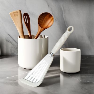 Ergonomische roestvrij staal visham spatulen hittebestendig gesloten draaier voor koken