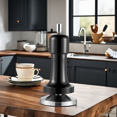 Gepersonaliseerd Logo Zwart Aluminium Handle Barista Espresso Tamper voor 58mm Base Coffee