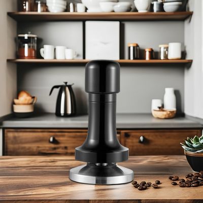 Gepersonaliseerd Logo Zwart Aluminium Handle Barista Espresso Tamper voor 58mm Base Coffee