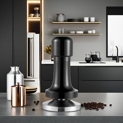 Gepersonaliseerd Logo Zwart Aluminium Handle Barista Espresso Tamper voor 58mm Base Coffee