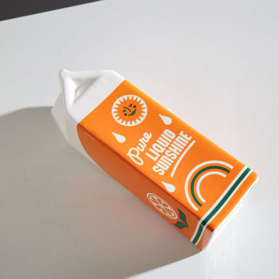 Kleine moderne keramische hydroponische tafelvase in oranje Ideaal voor thuis en restaurant