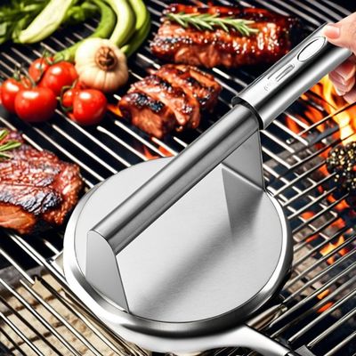 Roestvrij staal vierkante BBQ Smasher Tool voor grillen niet-stick oppervlak Essentiële