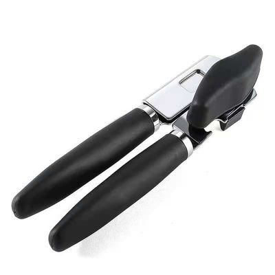 Custom multifunctionele roestvrijstalen blik opener met gladde rand en houten handvat