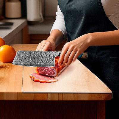 Duurzaam keukengereedschap snijplank met aangepast logo helder acryl en flexibel bamboe