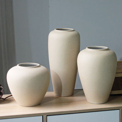 Zachte decoratie Ornament Nordic Creative Art Deco Keramische vaas met geometrisch ontwerp