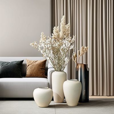 Zachte decoratie Ornament Nordic Creative Art Deco Keramische vaas met geometrisch ontwerp