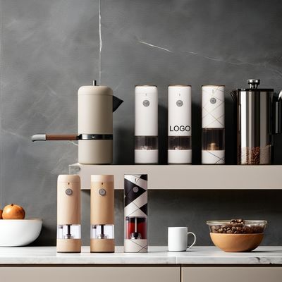 Zoutpepermolen met keramische boor kern roestvrij staal mini elektrische molensets