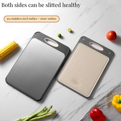 Op maat gemaakte kleur Beste Stainless Steel Snijplank met Duurzaam Plastic Bamboe Frame