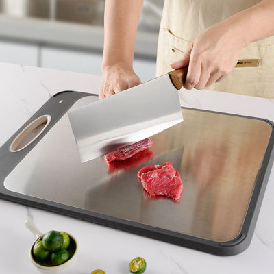 Aanpasbare kleuren 304 roestvrij staal hakplaat met bamboe verdikte anti schimmel keuken snijplank