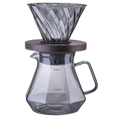 Hoog borosilicaat glas druppelbeker voor het gieten van koffie 400 ml capaciteit hittebestendig