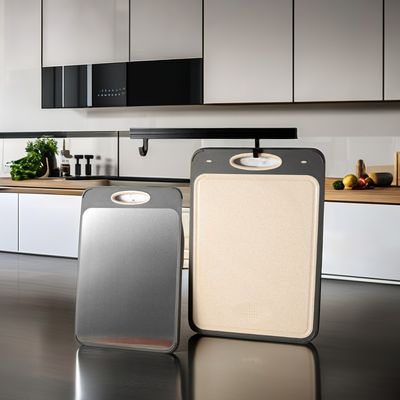 304 roestvrij staal snijplank milieuvriendelijk bamboe vierkant ontwerp anti-schimmel plastic frame