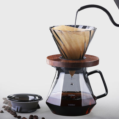 Hoog borosilicaat glas druppelbeker voor het gieten van koffie 400 ml capaciteit hittebestendig