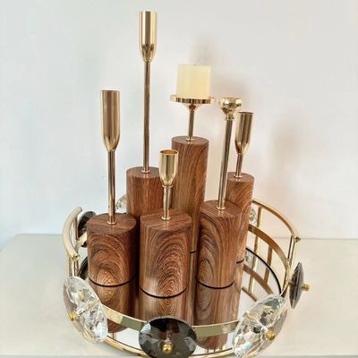 Home Decor Essentiële set van 6 creatieve keramische kandelaarhouders voor pilaar kaarsen