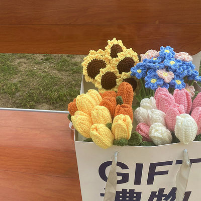 Zijde Zonnebloem Daisy Pouch Handgemaakte Moderne Tafel Decoratie Geprezen Afstuderen cadeautjes
