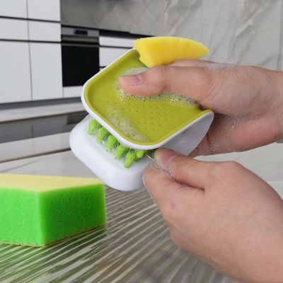 Witte multifunctionele keuken bestek reiniger met milieuvriendelijke Blade Scrub Brush