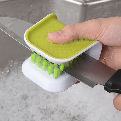 Witte multifunctionele keuken bestek reiniger met milieuvriendelijke Blade Scrub Brush