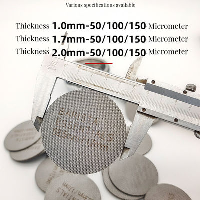 Gepersonaliseerde grootte roestvrij staal koffiefilter 58mm Grootte Mesh oppervlak Thee gestopte melk