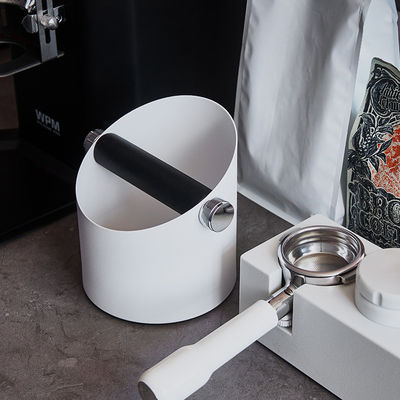 Gepersonaliseerde grootte Wit Espresso Knock Box met afneembare Knock Bar en roestvrij staal