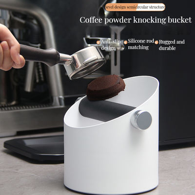 Gepersonaliseerde grootte Wit Espresso Knock Box met afneembare Knock Bar en roestvrij staal