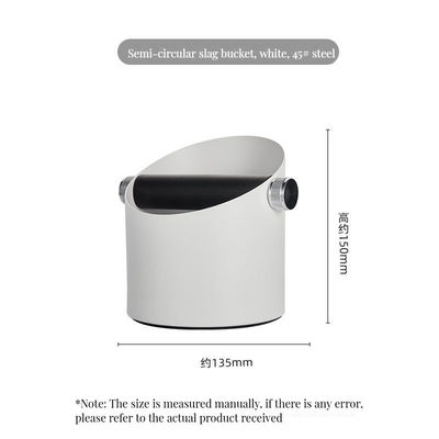 Gepersonaliseerde grootte Wit Espresso Knock Box met afneembare Knock Bar en roestvrij staal