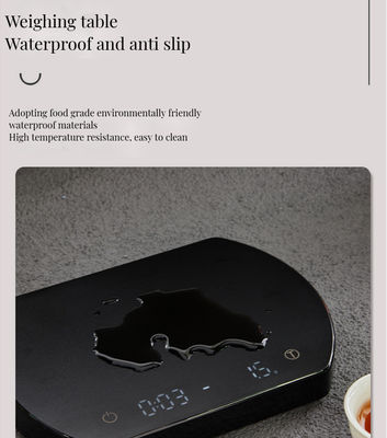 Bamboe Digitale Koffieschaal 3kg/0.1g Oplaadbare Timer ABS Silicone basis Theetools