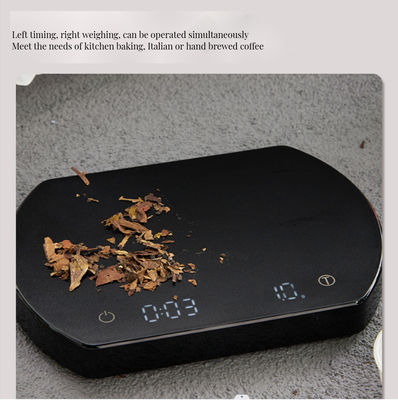 Bamboe Digitale Koffieschaal 3kg/0.1g Oplaadbare Timer ABS Silicone basis Theetools