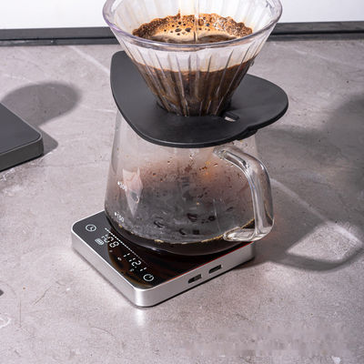 Digitale koffieschaal 2kg/0.1g Aanpasbare grootte Oplaadbare timer ABS Ontwerp voor thee-gereedschap