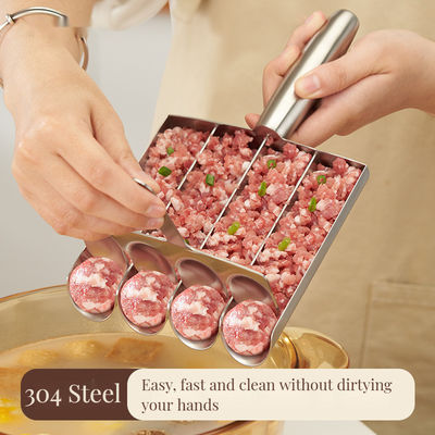 Meerdere doeleinden BAMBOO Utilities Niet-klevend vleesballen lepel set voor perfecte visballen