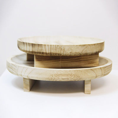 Aanpasbare grootte Cake Baking Mould Natuurlijke hout Display Stool voor Warme Kookgerechten Panen