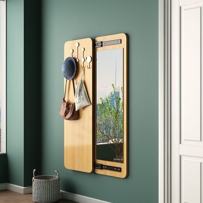 Wand Custom Contemporary Coat Rack met verborgen dressing mirror Modern design opslag