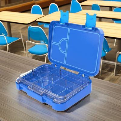 0.5L capaciteit Dual-Tier roestvrijstalen lunchbox met bamboe deksel school of keuken