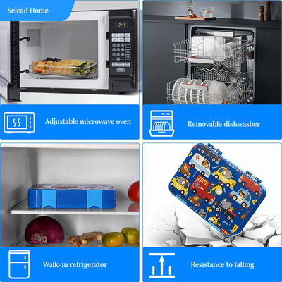 0.5L capaciteit Dual-Tier roestvrijstalen lunchbox met bamboe deksel school of keuken