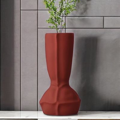 Chaozhou Keramische Matt Wedding Decoraties Moderne Abstracte Boog Rivier Ripple Vase