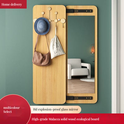 Design Luxe Muurspiegel met super handgemaakte lederen riem en fancy hanging top