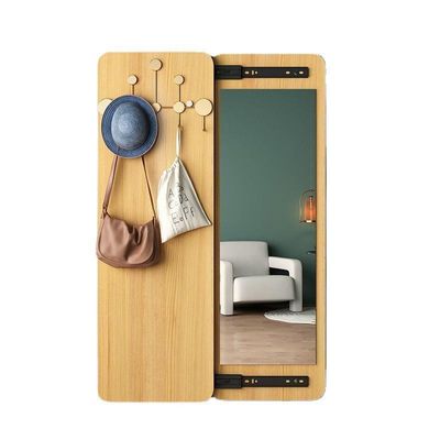 Design Luxe Muurspiegel met super handgemaakte lederen riem en fancy hanging top