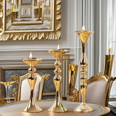 Verbeter uw bruiloft tafel decor met elegante goud metaal zeemeermin ontwerp kaarsjes