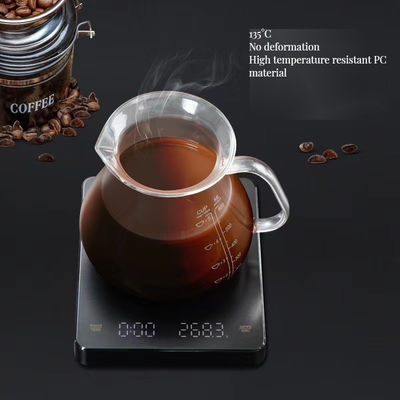 Gemakkelijk te LED Elektronisch Koffieschaal 1-3000g Capaciteit 250mAh Batterij Minimalistisch ontwerp