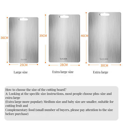 Makkelijk schoon te maken en wegwerpbord voor het snijden van bamboe met roestvrij staal