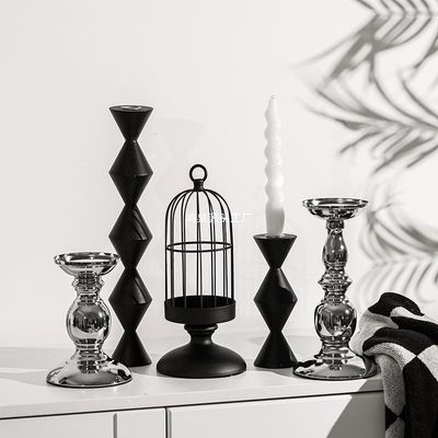 Home Decoratieve Amerikaanse ijzeren tafelkaars voor metaal aromatherapie Kaarshouder